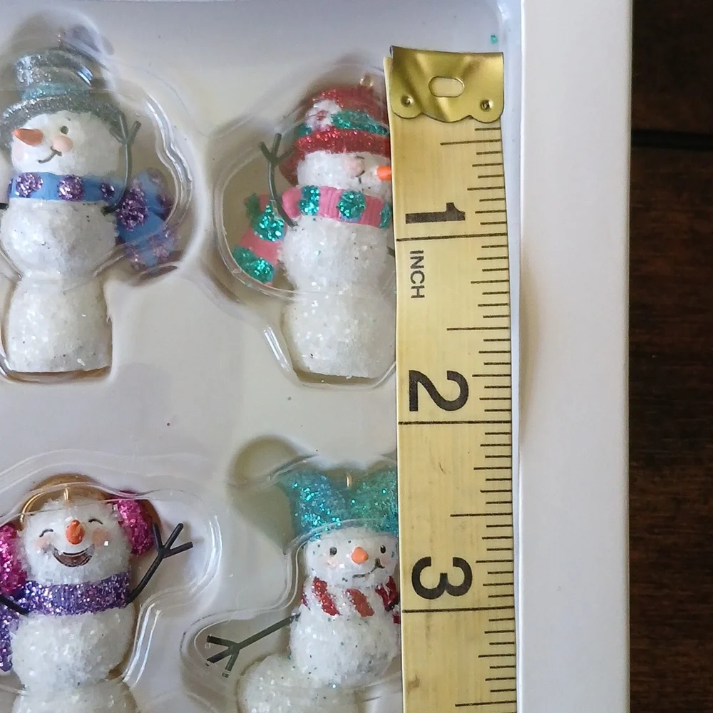 Halmark Keepsake Jolly Snowmen Miniature Collection 6 Christmas Ornament Holiday